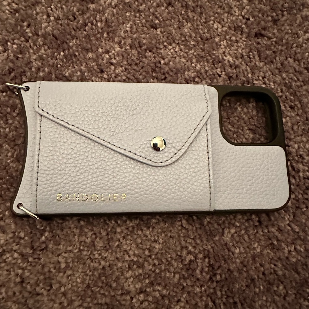 Bandolier Phone Case IPhone 14. Light Blue.